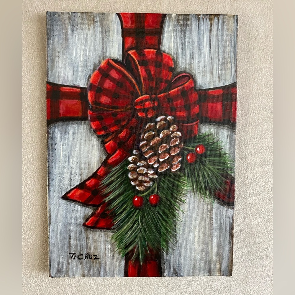Hand Crafted Art “ Country Christmas “